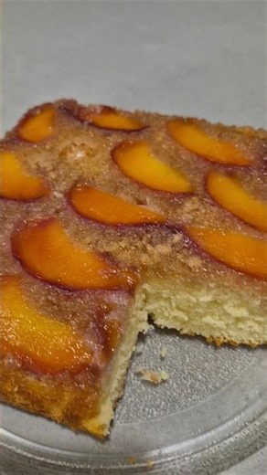 Homemade Peach cake #easyrecipe