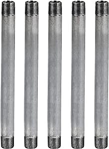 Supply Giant 1 Inch Galvanized Pipe, One Inch Malleable Steel Pipes Fitting Build DIY Vintage Furniture, 1" x 72" (Pack Of 5)