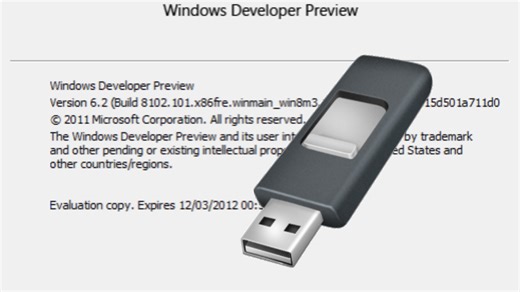将Windows Developer Preview 8102安装在Usb设备上