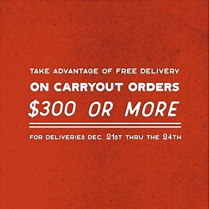 12 reactions | Craft your holiday menu, check it twice! FREE delivery makes ordering Jack Stack for your holiday meal twice as nice. For a limited time, we’re offering free delivery on qualifying orders over $300 to people living within 30 miles of our restaurants. Availability is limited, and orders must be booked by Dec. 20th! Deliveries available 12/21-12/24. • • Call 913-356-5777 to order your holiday feast! | Jack Stack Barbecue | Facebook