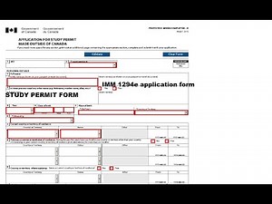 Step by step guide to fill IMM1294e Study permit latest application form