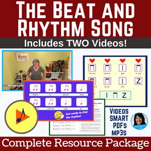 Steady Beat and Rhythm Song - Music Theory Activity Package for Elementary Music