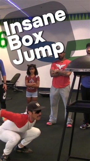 60” box jump to single leg bosu ball landing…easy money #baseball #boxjump #verticaljump #explosivetraining #bosuball | Domingo Ayala