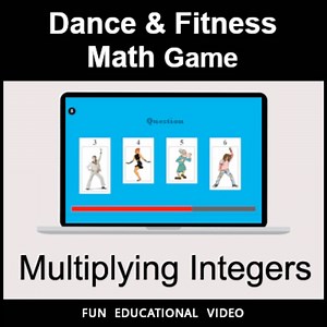 Multiplying Integers - Math Dance Game & Math Fitness Game - Math Video