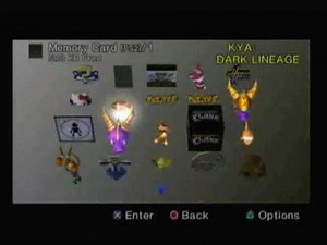 My Playstation 2 Memory Card Menu