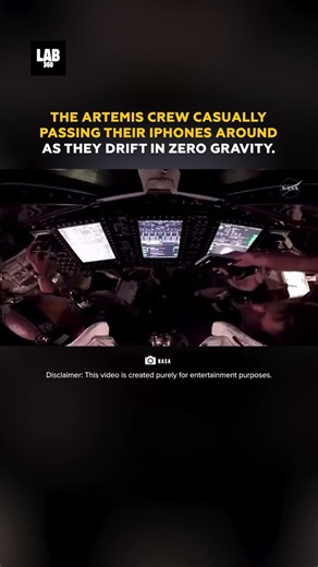 NASA's Artemis II Crew Passing iPhones in Zero Gravity #shorts #trending #lab360 #artemisii #nasa
