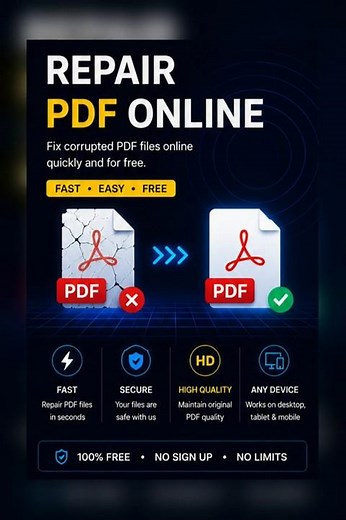Repair PDF Online Free | Fix Corrupted PDF Files Fast
