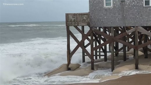 38K views · 307 reactions | Hurricane Erin’s waves threaten two Rodanthe homes as erosion puts hundreds of oceanfront structures in North Carolina at risk of collapse. | 13News Now - WVEC | Facebook