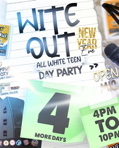 4 MORE DAYS TO GO ⏳🤍 Junie already on the way to WITE OUT 😎🔥 Who’s pulling up?! #WiteOut #WiteOut2025 #AllWhiteVibes #TeenEvent #TeenParty