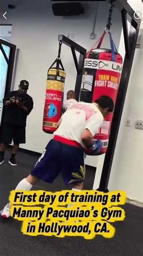 Manny Pacquiao’s his Hollywood Gym🥊🔥 #MayPac2 #boxingtraining #mannypacquiao