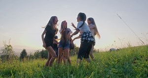Side View Pretty Teenage Girls Jumping Stock Footage Video (100% Royalty-free) 1090670273 | Shutterstock