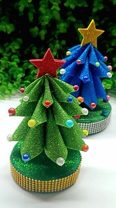 388K views · 4.4K reactions | DIY Christmas tree How to make Christmas tree Christmas Crafts Christmas home decor ideas Easy to make Christmas tree by glitter foam pepar Christmas tree making tutorial idea Beautiful Christmas tree make paper #crafts #diy #christmas2024 #christmastree | SmirchS | Facebook