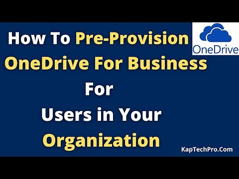 How To Pre-Provision OneDrive For Users