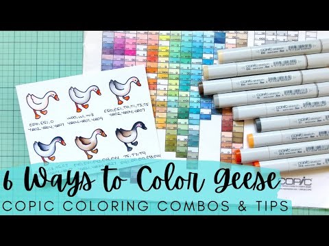 Six Ways to Color Geese | Copic Marker Coloring Combos & Tips | Lawn Fawn Stamps