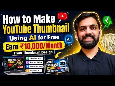How to Make YouTube Thumbnail Using AI for Free | Earn ₹10,000/Month from Thumbnail Design