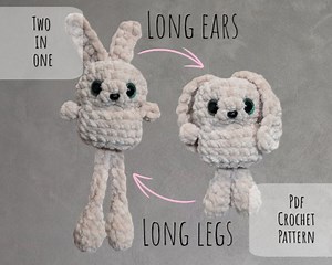Baby Bunny Longears Longlegs Crochet Pattern - Etsy