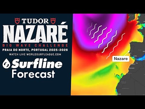 Surfline: Nazaré set for largest, cleanest swell of the year / TUDOR NAZARÉ Big Wave Challenge