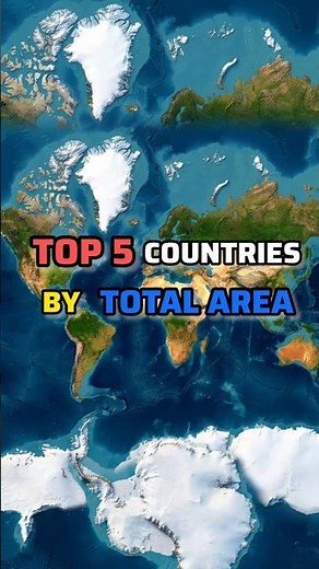 🌍 Top 5 Largest Countries By Total Area 🤯