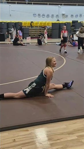 Stretching before the tournament!