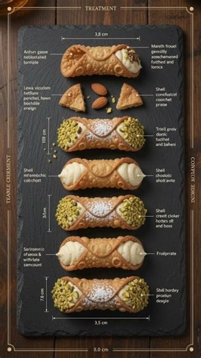 Inside a Sicilian Cannoli 🇮🇹✨ Crispy shell, sweet ricotta and pistachio—layer by layer!