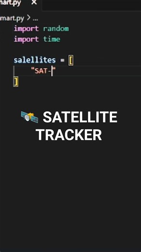 Live Satellite Tracker Animation in python #coding #python #viral
