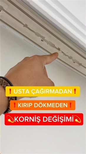 Usta çağırmadan,kırıp dökmeden KORNİŞ NASIL DEĞİŞTİRİLİR ? Korniş yenileme #diy #shortvideo #tiktok