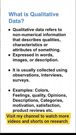 What is Qualitative Data?