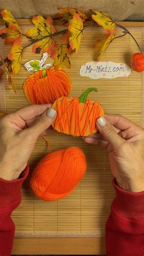 🍂🧡 Fall vibes are here! This DIY pumpkin yarn craft is the perfect cozy project to do with kids this season. Simple, fun, and oh-so-cute 🎃✨ 🌐 Want more craft ideas? You’ll find them on our website — just follow the link in our profile. It’s full of fun templates, guides, and seasonal projects! 🎨✨ | Mr Mintz Crafts