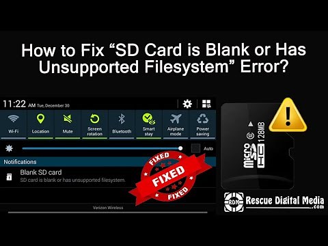 Fix “SD Card is Blank or Has Unsupported Filesystem” Error | Working Solutions| Rescue Digital Media