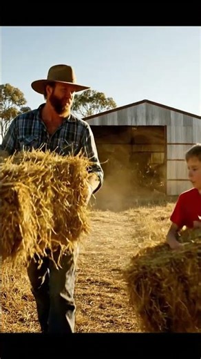 Collecting Hay in South Australia | Village Farm Life & Family Chores | Village Life Shorts