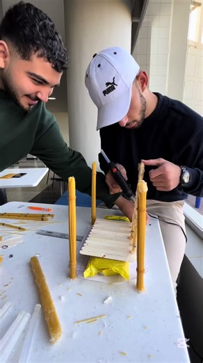 Spaghetti Bridge Challenge: Civil Students Compete 🔥