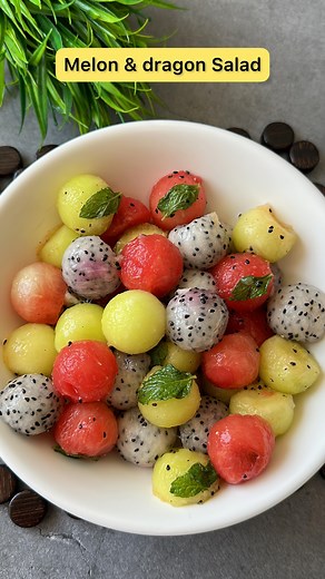 25K views · 27 reactions | Melon & Dragon Fruit Salad is a...