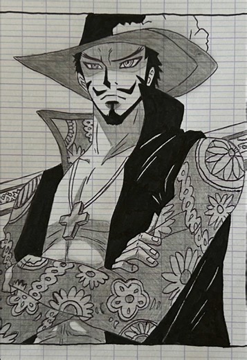 How to Draw Dracule Mihawk #draw #mihawk #onepiece #marineford #france