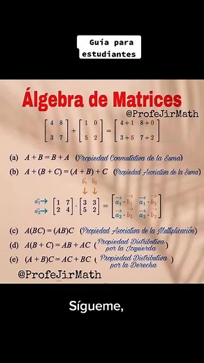 , nuevo video guía para estudiantes, Profe jirmath, tema matrices, teorías, sigueme para más contenido, #48人生ゲームプレゼン