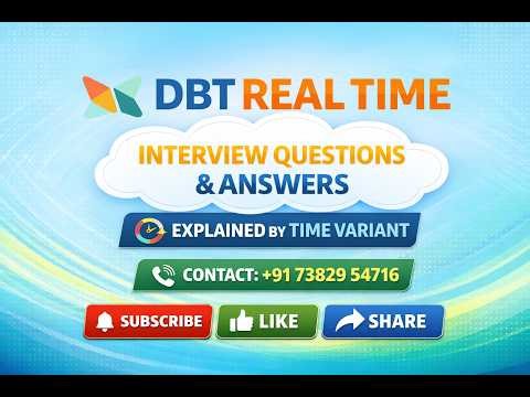DBT Real Time Interview Questions and Answers – DBT Interview Preparation by Time Variant