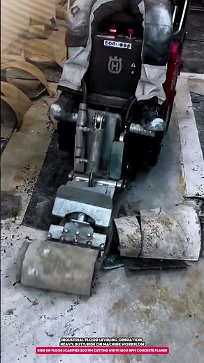 Ride On Floor Scarifier 200 mm Cutting Width 1500 RPM Concrete Planer for Industrial Surface Removal