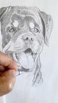 Drawing a ROTTWEILER: 3 Hours in 3 Minutes! 🐾✏️ #Shorts