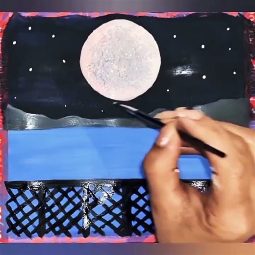 #Amazing acrylic painting arts beginners satisfying video step by step easy method #shortsvideo #art