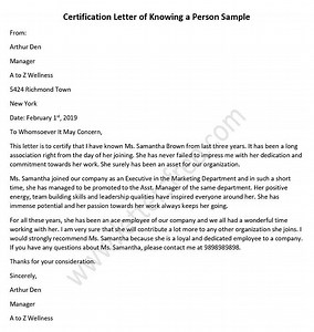 How to Write a Certified Letter Sample