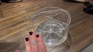 360-degree Rotating Clear Pen Organizer with 6 Compartments, Acrylic Pen Holder with Handle for Desk, Art Supply Organizer for Markers, Paints, and Brushes