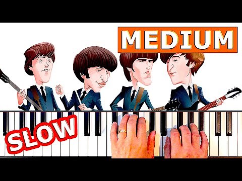 Beatles - Yesterday - SLOW Piano Tutorial