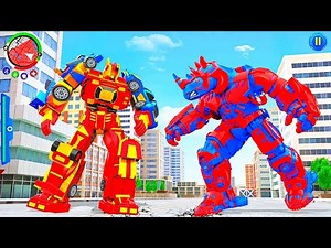 Rhino Robot Car Transform Game 2024: Android Gameplay