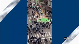 Protesters clash with police in downtown Chicago