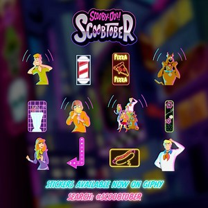 Time for some stickers! Celebrate all #Scoobtober long with fan favorite Scooby-Doo character GIPHY stickers that you can send your friends! | Scooby-Doo