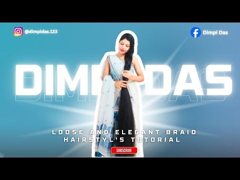 “Loose & Elegant Long Hair Braid Tutorial | Traditional Hairstyle For Festive & Party Look ✨ | Dimpi
