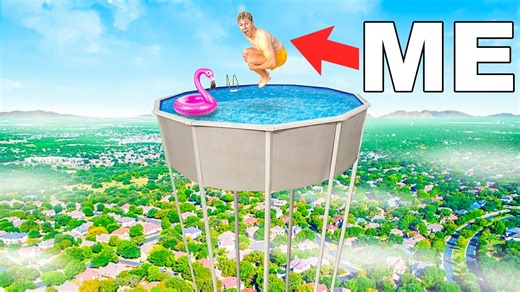 Man builds the world's tallest pool in his front yard