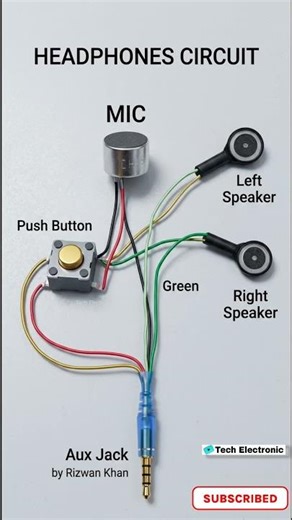 🎧 Earphone Wiring कैसे करें? 😲 3 Wire Connection Trick / Headphone Repair #circuitdiagram #shorts