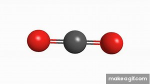 Vibration of a CO2 molecule on Make a GIF