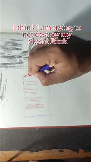 practicing how to draw trees with shadow for a watercolor landscape work