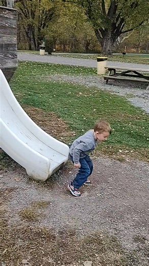 Grampa Mark's Park needs a repair on the crack on the slide❤️💖💕 | Vicki Johnson